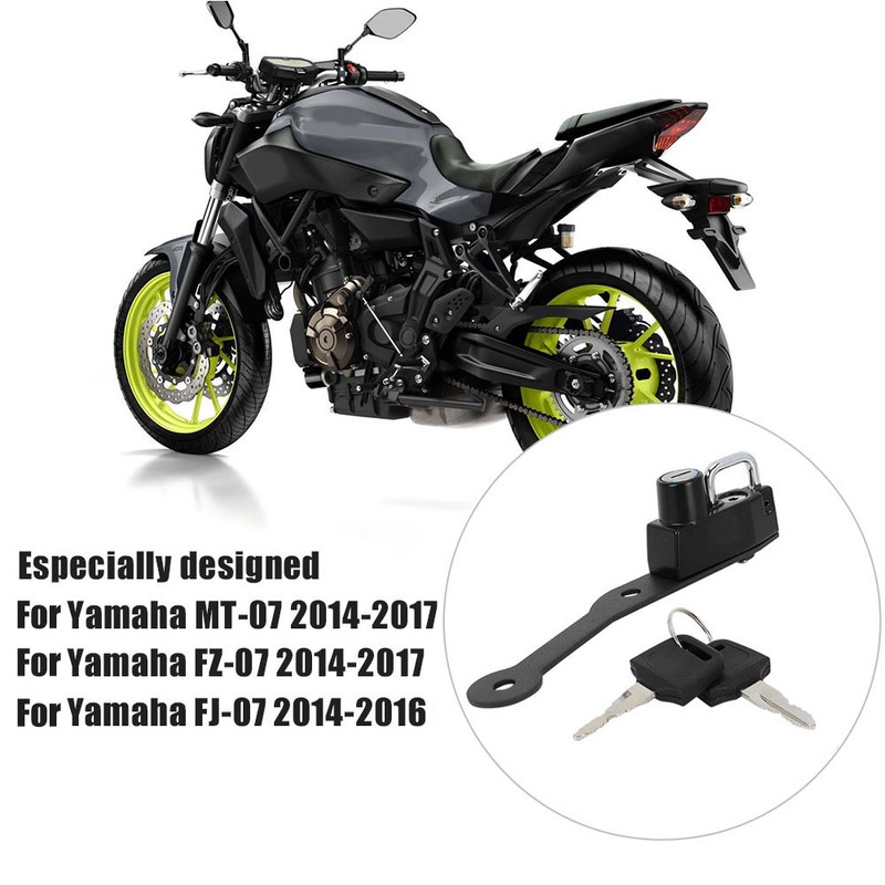 Motorcycle Alloy Helmet Lock Kit for Yamaha MT-07 FZ-07 2014-2017/FJ-07