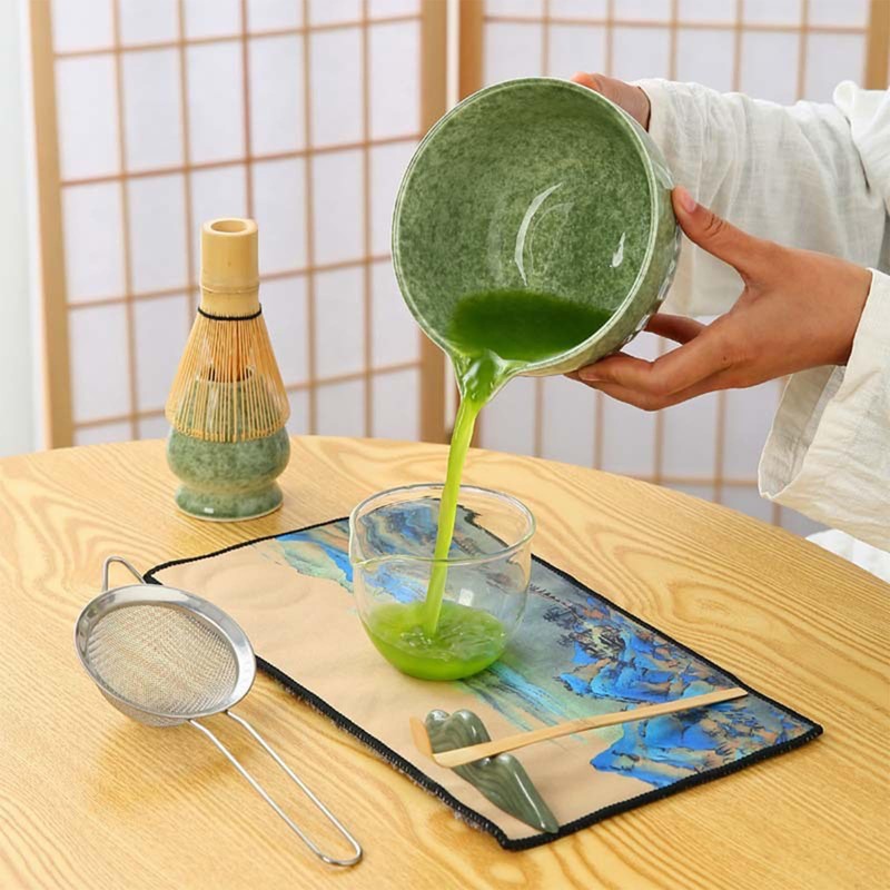 Matcha Whisk Set Complete Bamboo Whisk & Ceramic Bowl Matcha