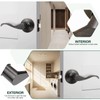 GOBEKOR 6 Pack Interior Door Handles Passage Door Levers Closet