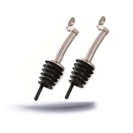 Kerafactum Ausgießer mit Klappe Schnapsausgießer Dosierer Flaschenausgießer Schnapsgießer Doppelpack für Olivenöl Spirituosen Essig Sirup