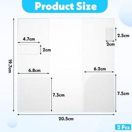 2 Pcs Clear Plastic Book Cover for Weeks 8.11× 7.8 Inches PVC Notebook Cover Planner Cover Protector Transparent Dust-Proof Waterproof Plastic Protecting Sleeves for Books Accessories Cover
