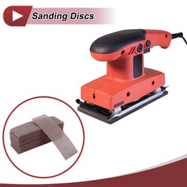 HEROFFIX 50 Pcs Car Wood Sanding Discs Smoothing Hook & Loop Sandpaper for Woodworking, Automotive Refinishing 9.06"x3.15" 400 Grit Brown Aluminum Oxide