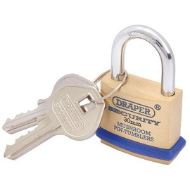 Draper 64160 Solid Padlock 30mm