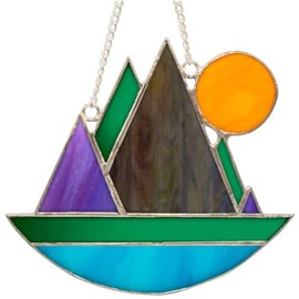 Studio Pro Pre-Cut Stained Glass Kit - Mountains - Make Your Own Beautiful Stained Glass Project with Ease