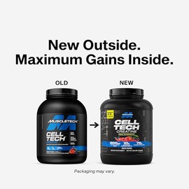 MuscleTech - Polvo de creatina monohidrato Cell-Tech, bebida de recuperación post-entrenamiento, suplemento de creatina para aumentar la masa muscular