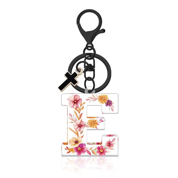 Ximalun Initial Letter Keychain Gifts for Women,Acrylic Letter Initials Key