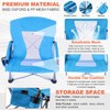 Beach Camping Chair for Adults, 2 Pack Large Folding Chairs,