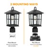LUTEC Outdoor Solar Lamp Post Light with Pier Mount Base,