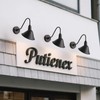 mirrea 8" Gooseneck Outdoor Sign Lighting Matte Black Barn Light