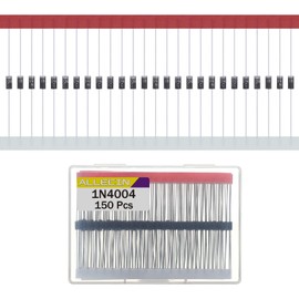 ALLECIN 1N4004 Rectifier Diode 1 A 400 V IN4004 4004 Axial 1 Amp 400 Volt Rectifier Diode Rectifier Diodes DO-41 Pack of 150