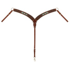 Weaver Leather Beaded Basket Stamp Contoured Breast Collar