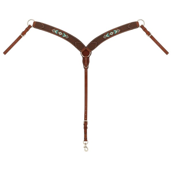 Weaver Leather Beaded Basket Stamp Contoured Breast Collar