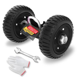 USCaster Rolling Gate Wheel for Sliding, Chain Link, Metal Fences or Wooden Gates(8 inch, Black)