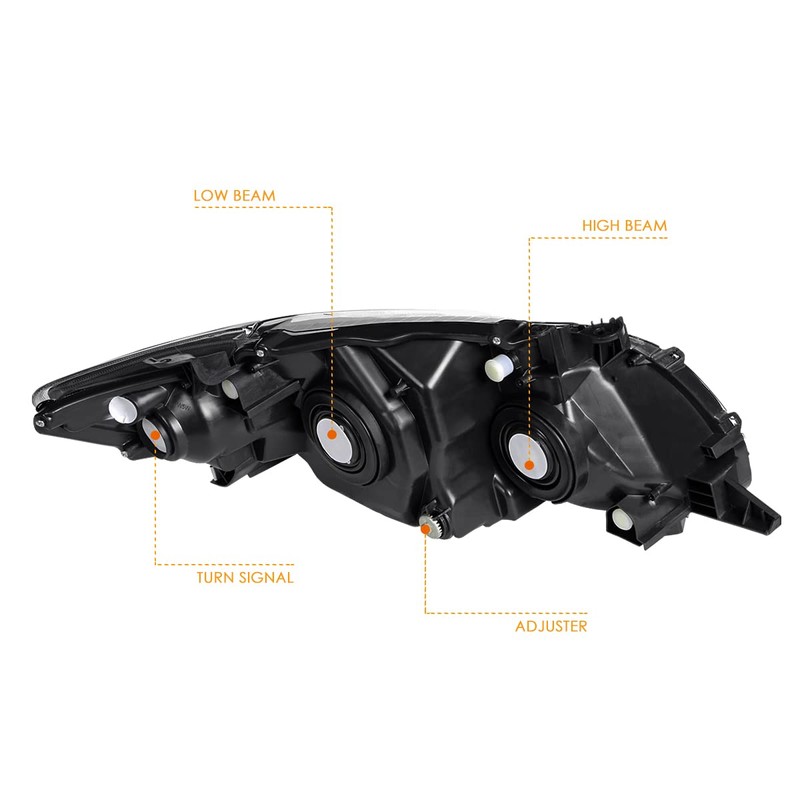 PM PERFORMOTOR 2Pcs Headlights Assembly Compatible with Corolla 09-10 |