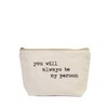 Jules Small Natural Canvas Zipper Makeup Bag You Will Always