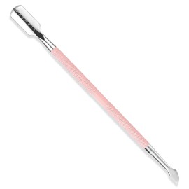 Makartt 1-Pack Pink Dual-End Cuticle Pusher, Stainless Steel