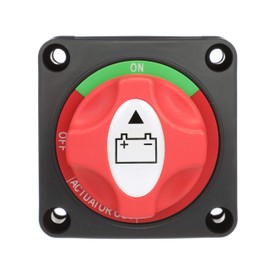 Attwood 14233-7 Battery Switch — On/Off Power Switch for Single Battery, Removable Control Knob, 12- to 50-Volt DC