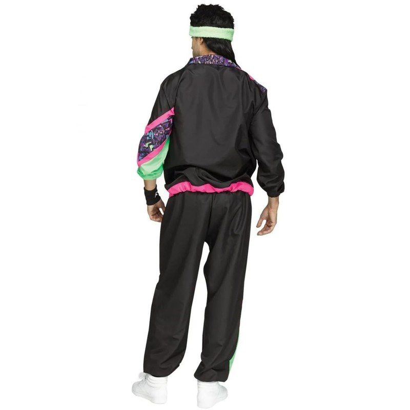 Fun World mens 80's Track Suit Adult Sized Costumes, Multi,
