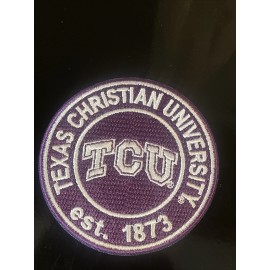 TCU Texas Christian Horned Frogs Vintage Embroidered Iron On Patch 3” X 3”