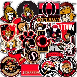 23 PCS Ottawa American Hockey Senators Stickers for Water Bottle, Laptop, Bicycle, Computer, Motorcycle, Travel Case, Car Decal Decoration Sticker