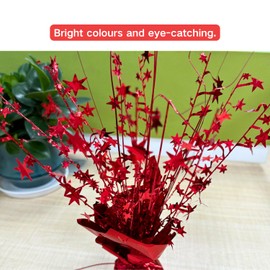 ALISSAR 2-Pack Glitter Red Centerpieces-Table Decorations for Home Decor Birthday Wedding Anniversary Decor (Red)