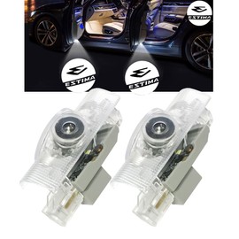 Minile Estima 01 30 Series 50 Series Courtesy Lamp Fade Resistant Courtesy Light Door Welcome Light HD Logo Projection Car Door Lamp Curtain with Angle Adjustable Function Set of 2
