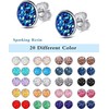 Juego de 20 pares de arete redondos de acero inoxidable,