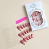 Gradient Red Press on Nails Short Square Fake Nails with