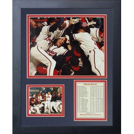 Legends Never Die 1995 Atlanta Braves Champions Framed Photo Collage, 11 by 14-Inch