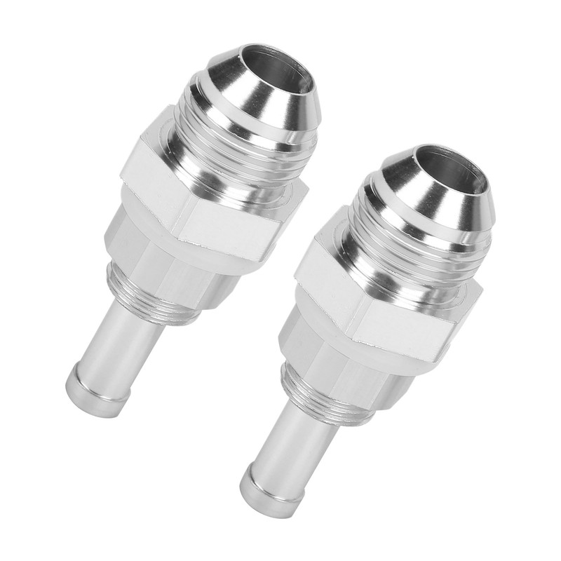 2pcs AN8‑3/8 Hose Barb Adapter Aluminum Fuel Pump Tank Fitting