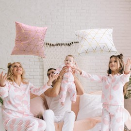 NordECO HOME Pack of 2 Throw Pillow Covers Cases - Square Decorative Cushion Covers for Spring Sofa Couch Bed Home Decoration, 18 x 18, White