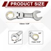 sourcing map Flex Head Ratchet Wrench Spanner 3/4" SAE Ratcheting