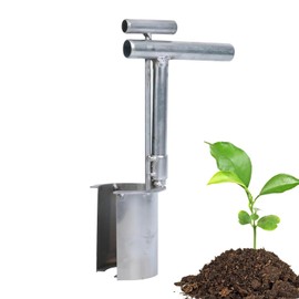 Bulb Planter Tool - Bulb Transplanter, Stainless Steel Handheld Planting Tool - Garden Transplanter - Soil Releasing Seed Bulb Transplanter - Planting Bulbs for Seeds, Plants & Fruit Trees