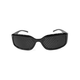 Pinhole Glasses Unisex Plain Black