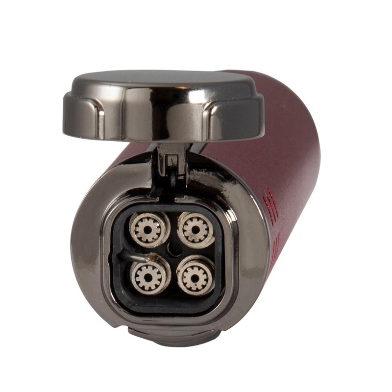 Vertigo Eloquence Quadruple Torch Lighter (Red)