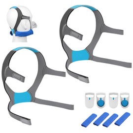 YBWM 2Pack N20 Headgear Compatible with AirFit N20 / AirTouch N20 Nasal Mask, Premium Soft Replacement AirFit N20 Headgear for Long-Term Wear with Clips and Strap Covers