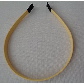 women plain alice band headband yellow colour fabric wrapped head band hair band Sold by Per handband