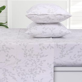 Tribeca Living 100% Cotton German Flannel Sheet Set - 200 GSM, Deep Pocket, Ultra Soft & Cozy, Full, Liliana Floral