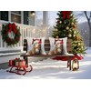 Doobicy 2 Pack Christmas Horse Pillow Covers 20”x20” Rustic Farmhouse