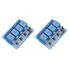 sourcing map 2 Pcs DC 5V 4 Channel Relay Module