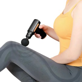 Alvasa Pistola Masajeadora Masajes Muscular Eléctrica 6 Velocidades Color Negro