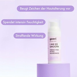 GOOVI I Am So Smooth Hyaluronic Acid Face Cream - Feuchtigkeitspflege mit 3-fach Hyaluronsäure & Ceramiden - strafft & festigt die Haut - 50ml