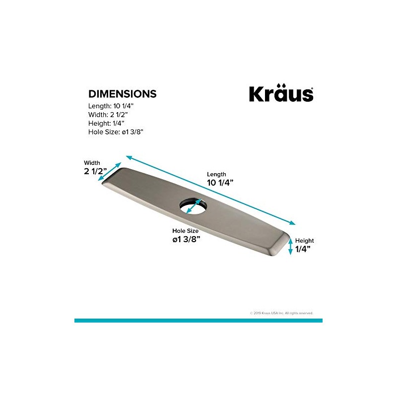 KRAUS Deck Plate for Kitchen Faucet in Spot Free Stainless