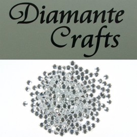 300 x 4mm Clear Round Diamante Loose Flat Back Rhinestone Gems created exclusively for Diamante Crafts