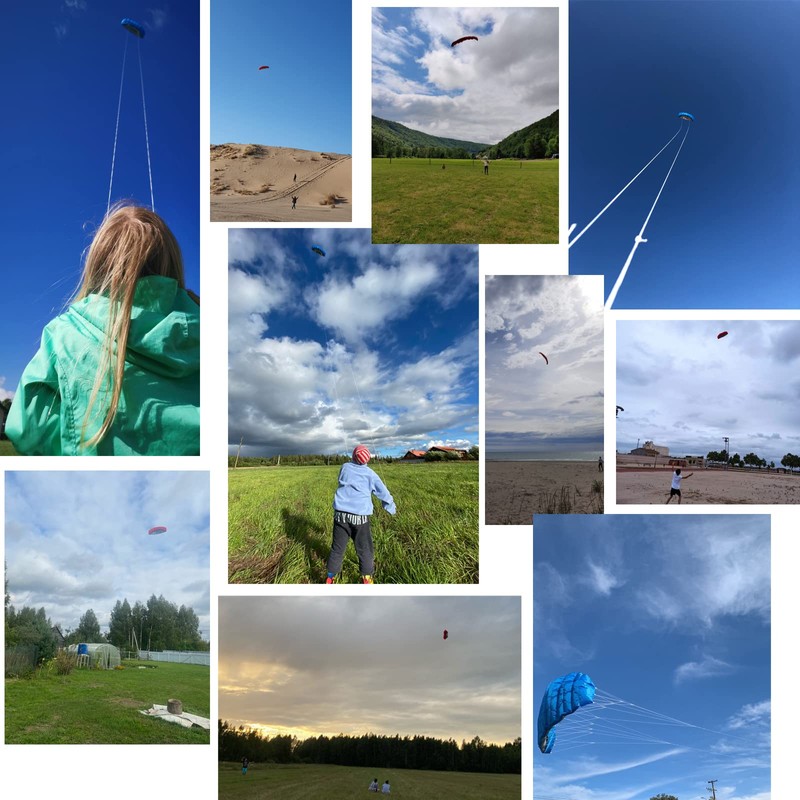 Touch the sky 100in Dual Line Stunt Parafoil Kite |