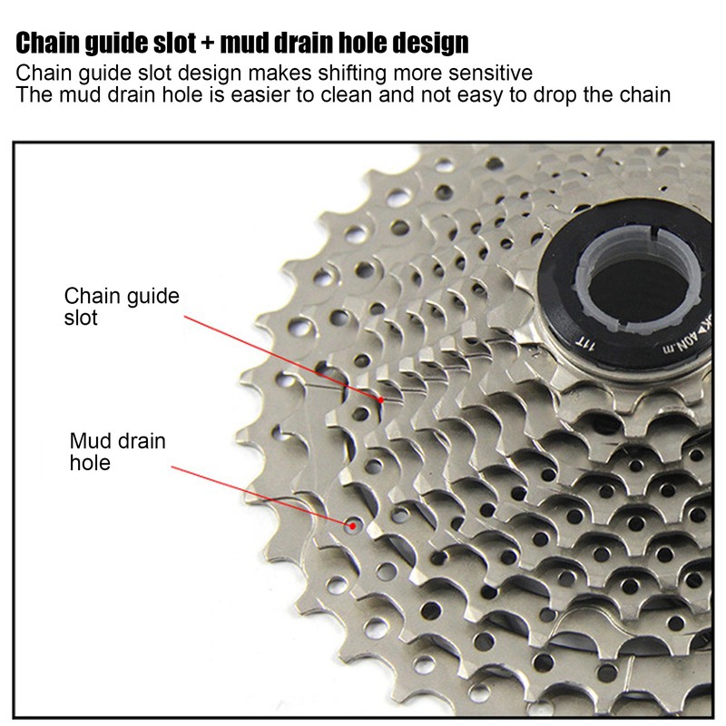BOLANY Mountain Bike 9 Speed Freewheel Bicycle 11‑36T Cassette Flywheel