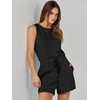 ANRABESS Romper for Women Short Jumpsuit Summer Casual Dressy Sleeveless