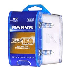 Narva 48386BL2 12V H7 55W Halogen Plus 150 Bonus Park Bulb Globes 2-Pieces