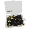 VAPKER 200 PCS Thumb Tacks Black Plastic Round Head Thumbtacks