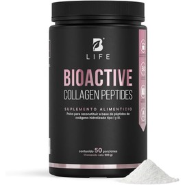 B Life Péptidos de Colágeno en Polvo | Tipo I y Iii | 500 Gramos | Fórmula Pura y de Alta Absorción | Bioactive Collagen Peptides